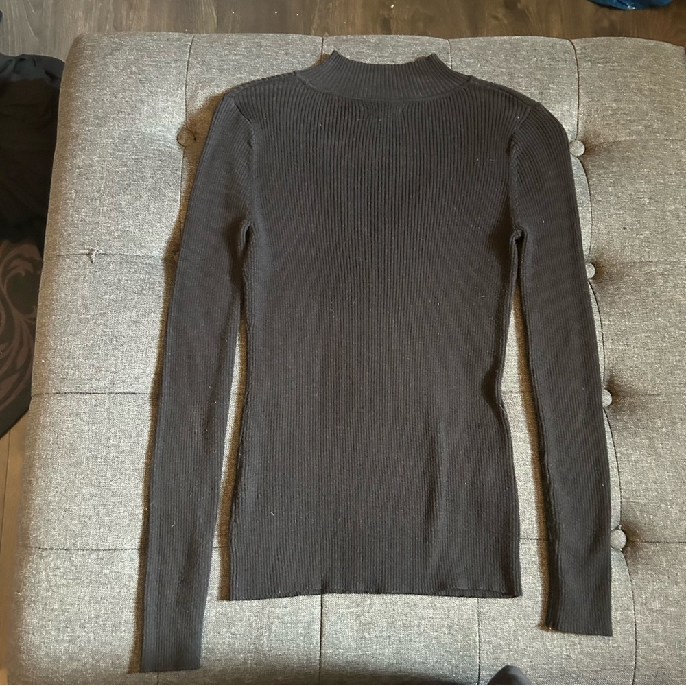 River Island Black Ribbed Sweater - Picture 3 of 3